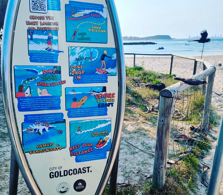 Good Surfer: the surf safety program developed by the Gold Coast World Surfing Reserve to alleviate surfing congestion and prevent surf rage | Photo: GCWSR