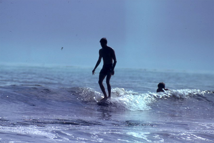 Greg MacGillivray: the director of 'A Cool Wave of Color' surfing at Ocean City, Maryland, in 1967 | Photo: MacGillivray Freeman Films