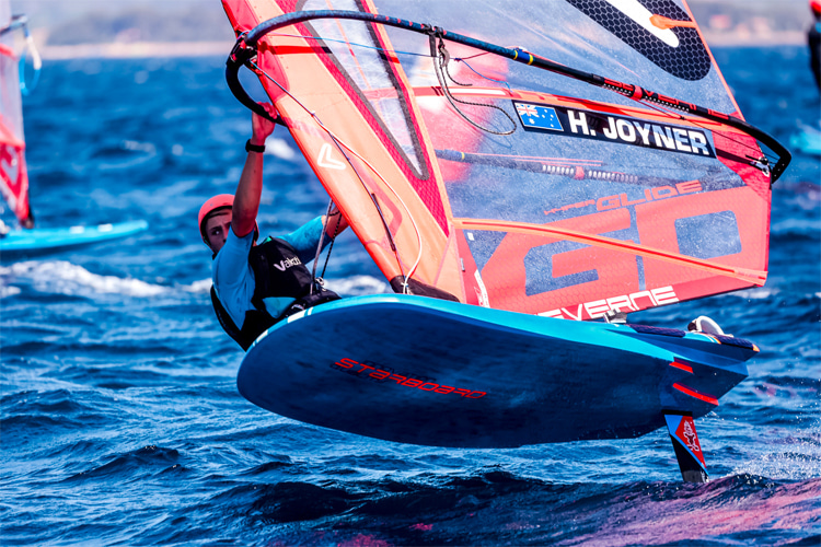 Harry Joyner: the Australian executed iQFoil's first-ever foiling tack | Photo: FFVoile/Sailing Energy