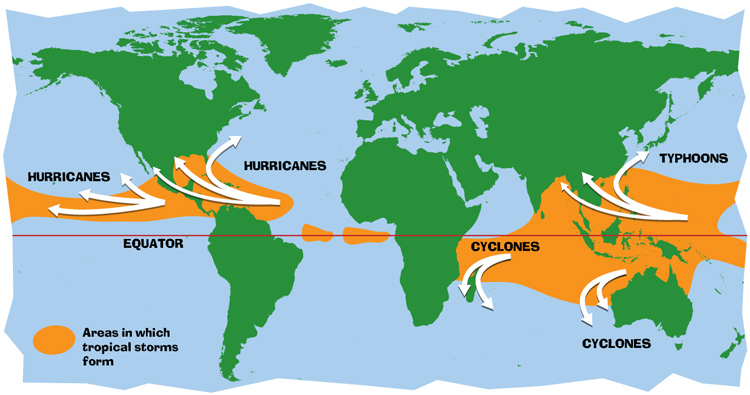 Hurricanes, cyclones, and typhoons: they are all tropical cyclones | Illustration: NASA