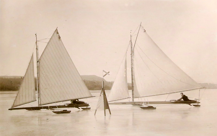 Hyde Park Ice Yacht Club: an ice boating gathering since the late 18th century | Photo: FDR Library