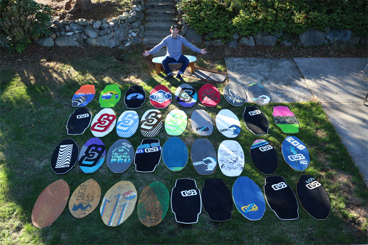Isaac Thomas: he owns a couple of skimboards | Photo: DB Skimboard