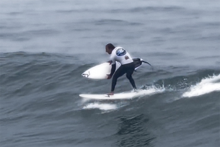 Jacob Szekely: the WSL did not score his board transfer at Pismo Beach