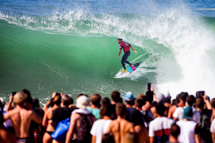 Jeremy Flores: the first French surfer to win the Quiksilver Pro France | Photo: Poullenot/WSL
