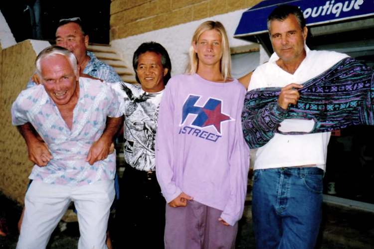 Joel Tudor: hanging out with Greg Noll, Donald Takayama and Miki Dora | Photo: Tudor Archive