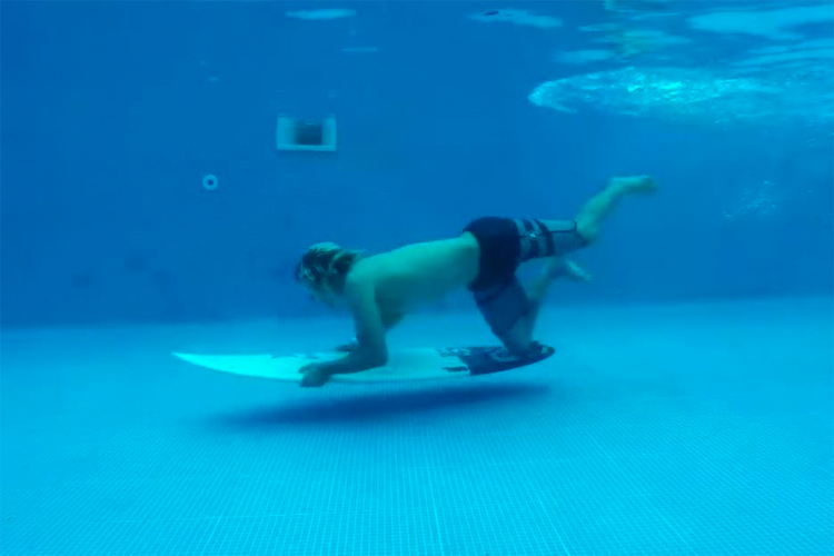 John John Florence: he developed his duck diving technique in a swimming pool