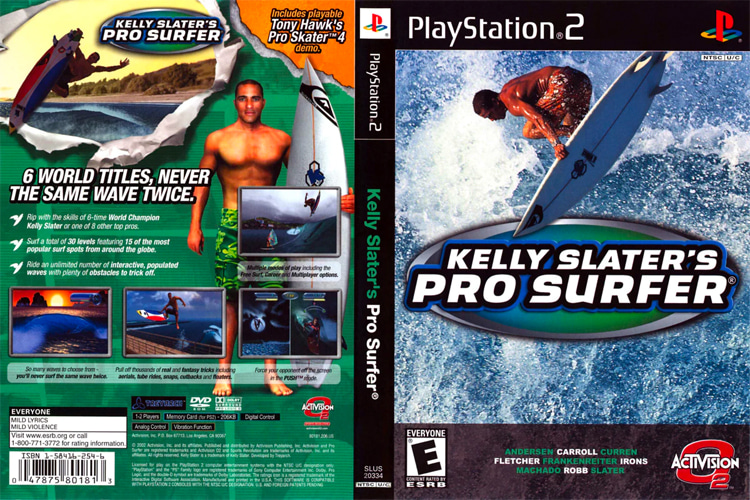 Kelly Slater's Pro Surfer: the official PS2 game cover