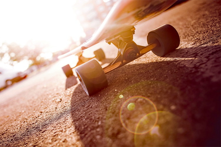 Longboarding: a skate wheel operating at high angular velocities at high radial or lateral loads will produce a great deal of heat | Photo: Creative Commons