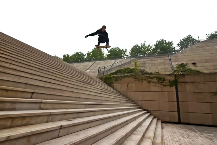 Lyon 25: Aaron Homoki was the first skater to clear the infamous French stair set