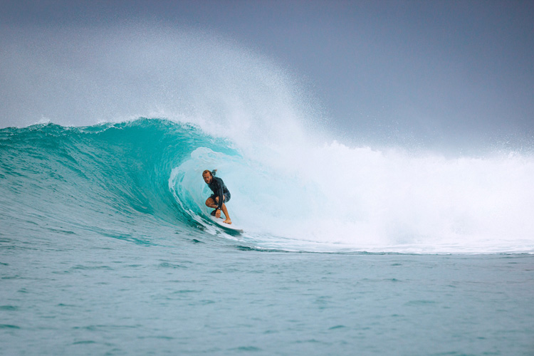 Macaronis Right: a short, intense barrel for right-hand-starved natural-footers | Photo: Finnegan Laver