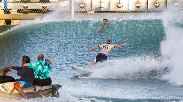 Mark Richards: enjoying an artificial wave ride at the Surf Ranch | Photo: WSL
