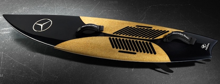 MBoard 2.0: a cork surfboard signed by Garrett McNamara | Photo: Mercedes-Benz