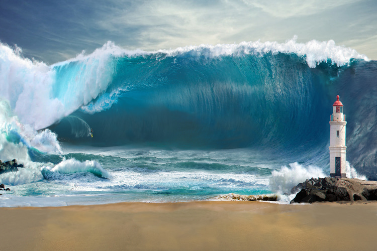 Megatsunami: a rare and abnormally large tsunami | Photo: Shutterstock