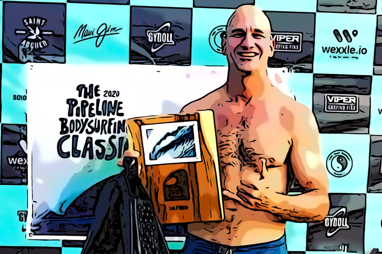 Mike Stewart: he has 16 Pipeline Bodysurfing Classic titles in his trophy room