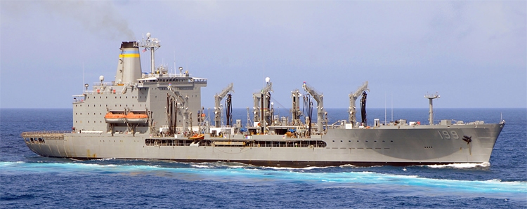 USNS Tippecanoe: a replenishment oiler operated by the Military Sealift Command to support ships of the United States Navy | Photo: Zalasky/US Navy