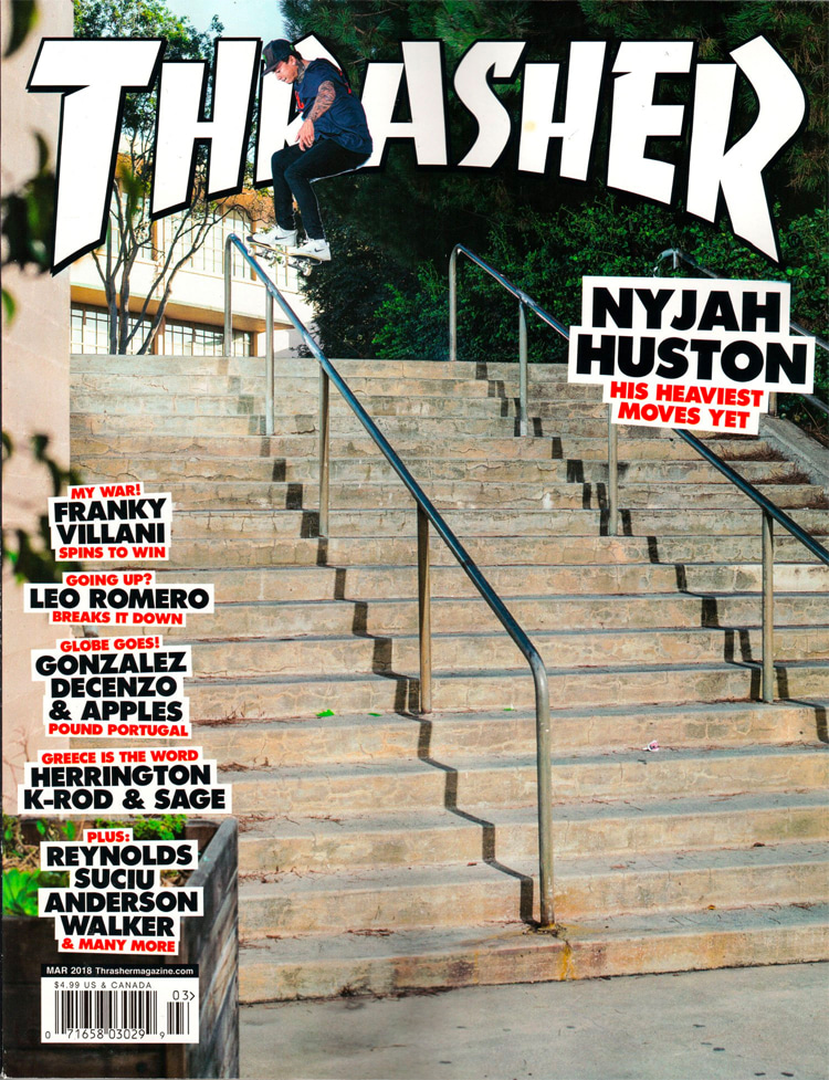 Nyjah Huston: the California skater featured on the cover of Thrasher Magazine