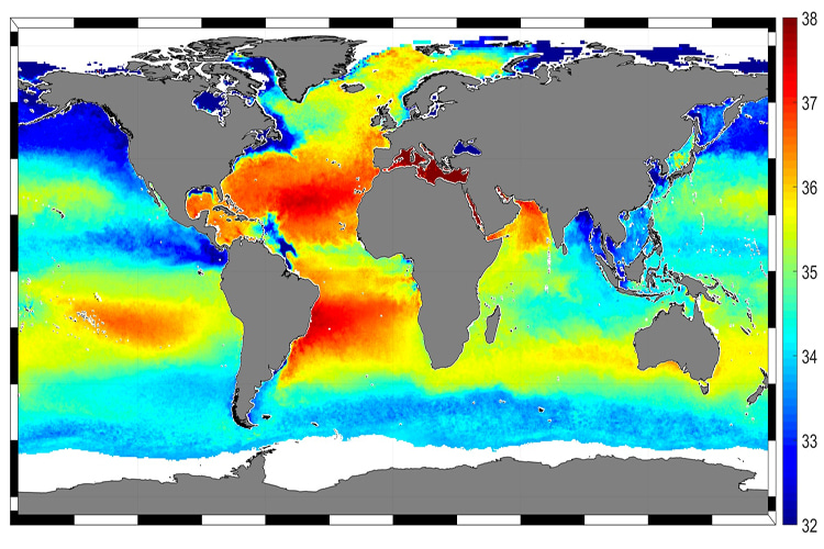 Salinity: the Atlantic Ocean is the saltiest ocean in the world