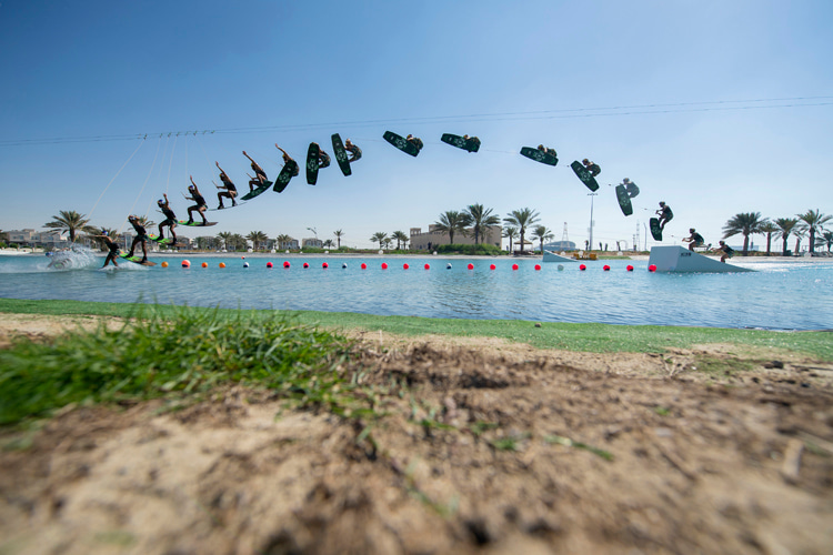 Omeir Saeed: the Emirati wakeboarder set two new Guinness World Records | Photo: Red Bull