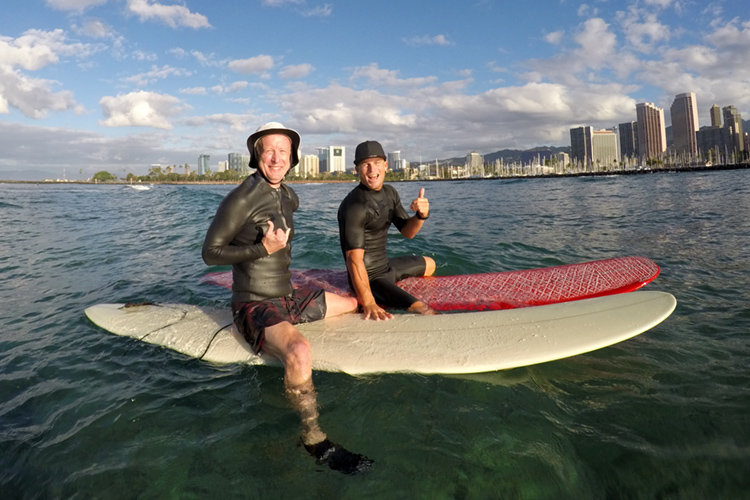Steve Brown and Kenny McOmber: surfing is friendship
