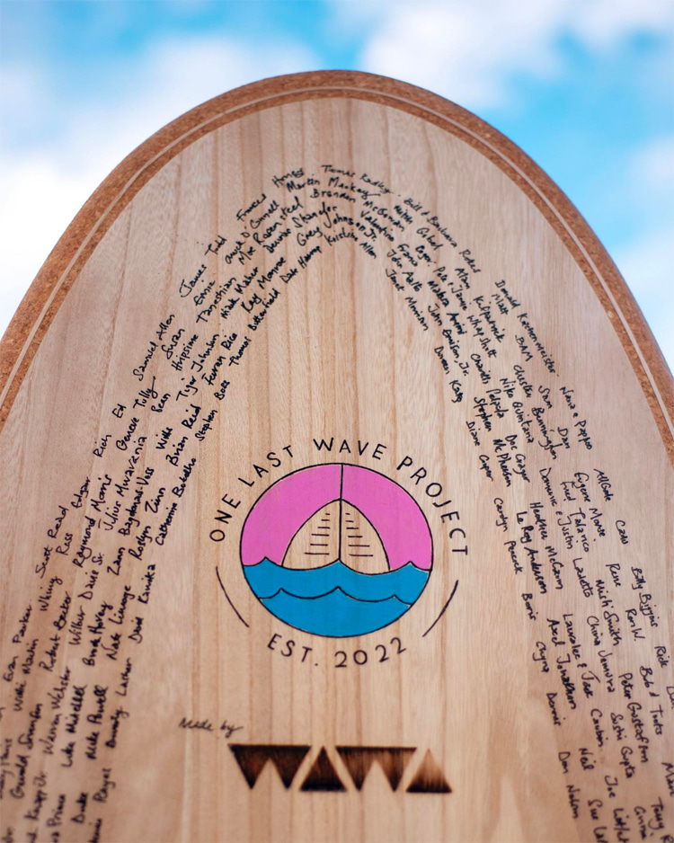 One Last Wave Project: the process of shaping and engraving the names on the surfboard takes 2-3 months | Photo: OLWP​