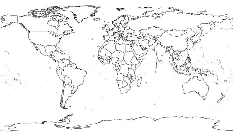 The Outline World Map