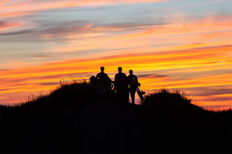 Lucas Arsenault, Tom Bridge and Theo Demanez: the trio explored the kiteboarding potential of Prince Edward Island | Photo: Cabrinha