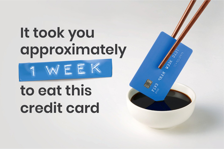 Credit cards: we are eating one of these ever week | Illustration: WWF