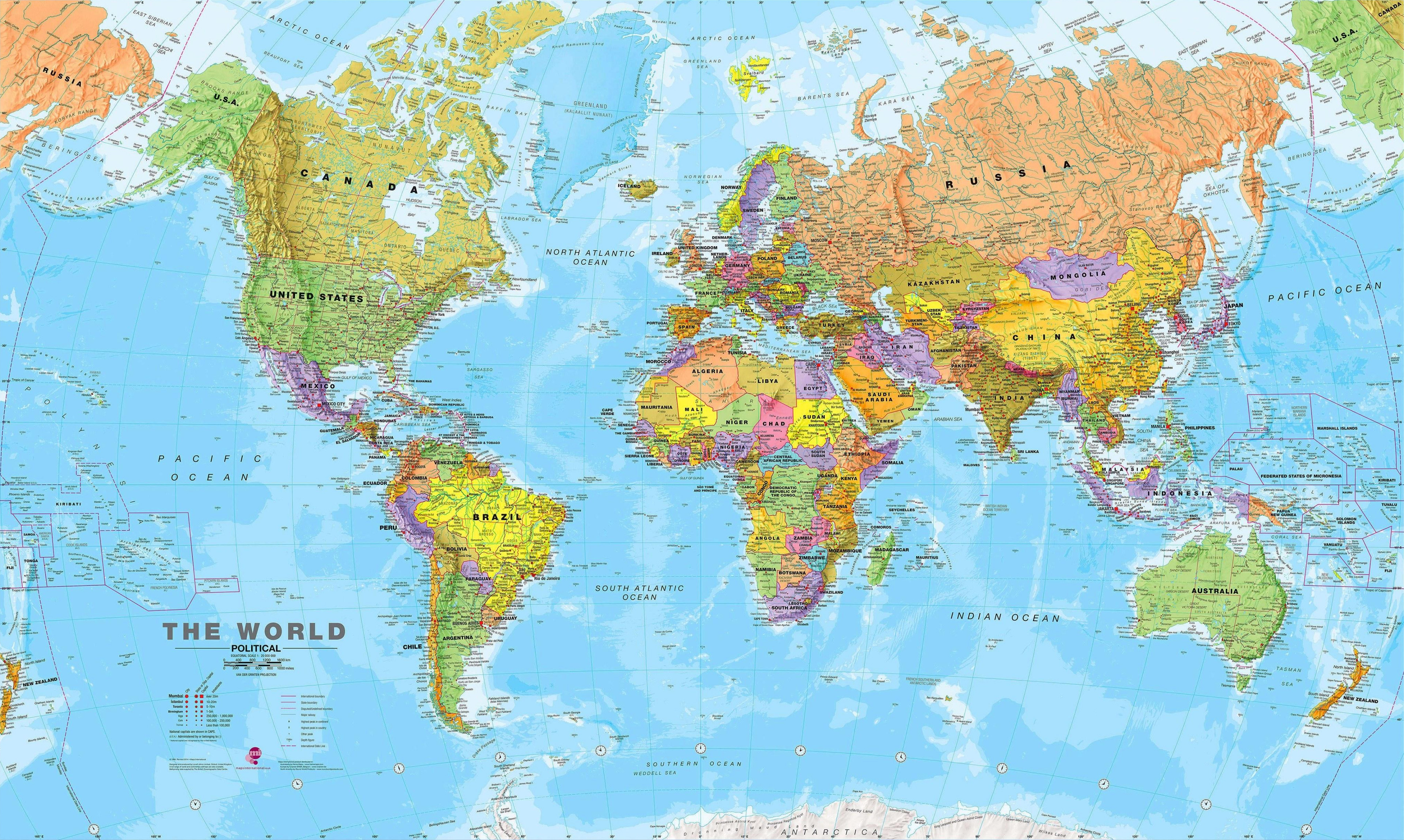 High Resolution World Map Printable - Printable World Holiday