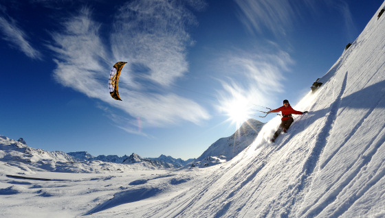 Ataraxia 2012: snow kiting to the top of a 13.000-foot plus peak
