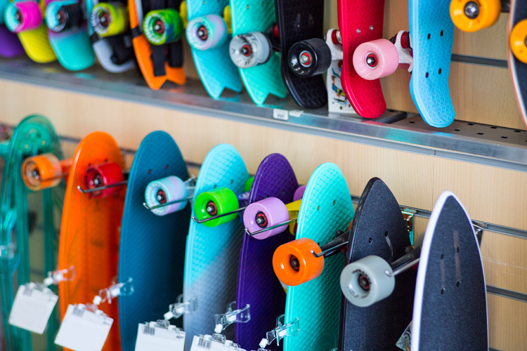 Complete skateboards: pre-built with an average quality deck, trucks, and wheels | Photo: Shutterstock