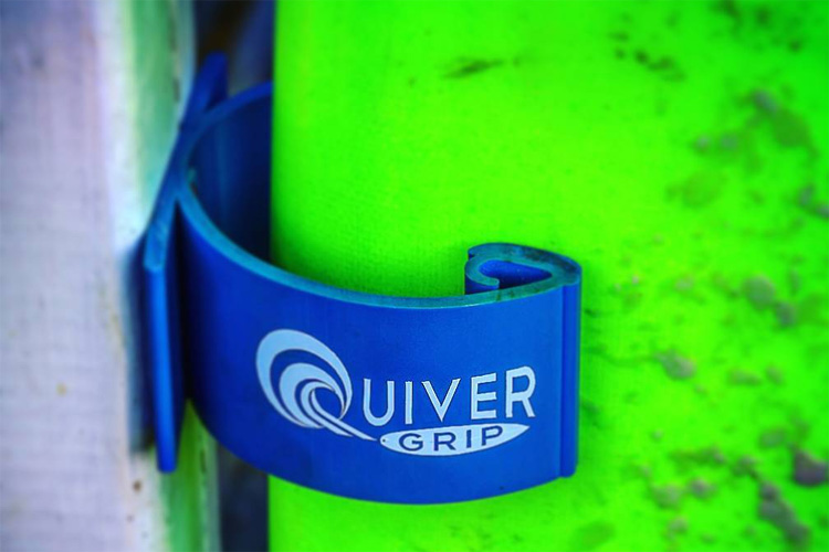 QuiverGrip: a simple surfboard storage system