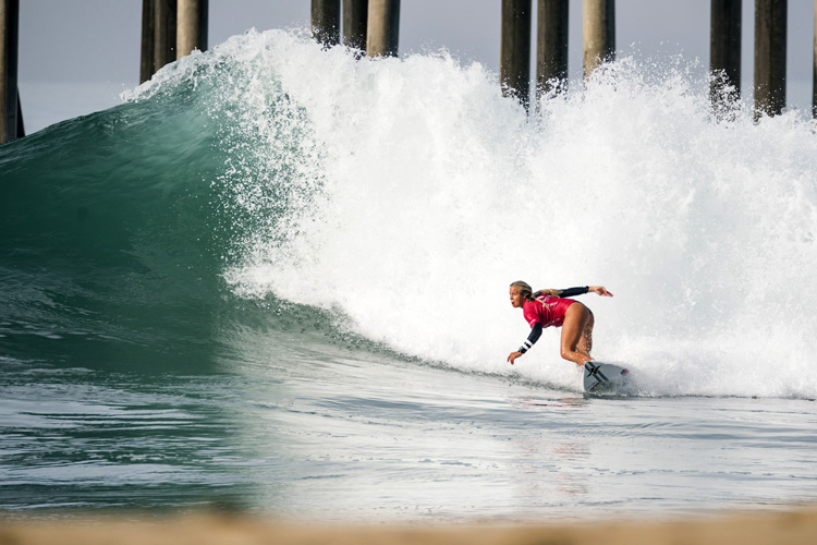 Rachel Presti: an incredible surfer from Germany | Photo: Reed/ISA