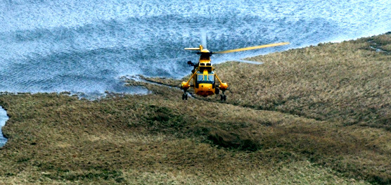 RAF Sea King: kite board rescuer