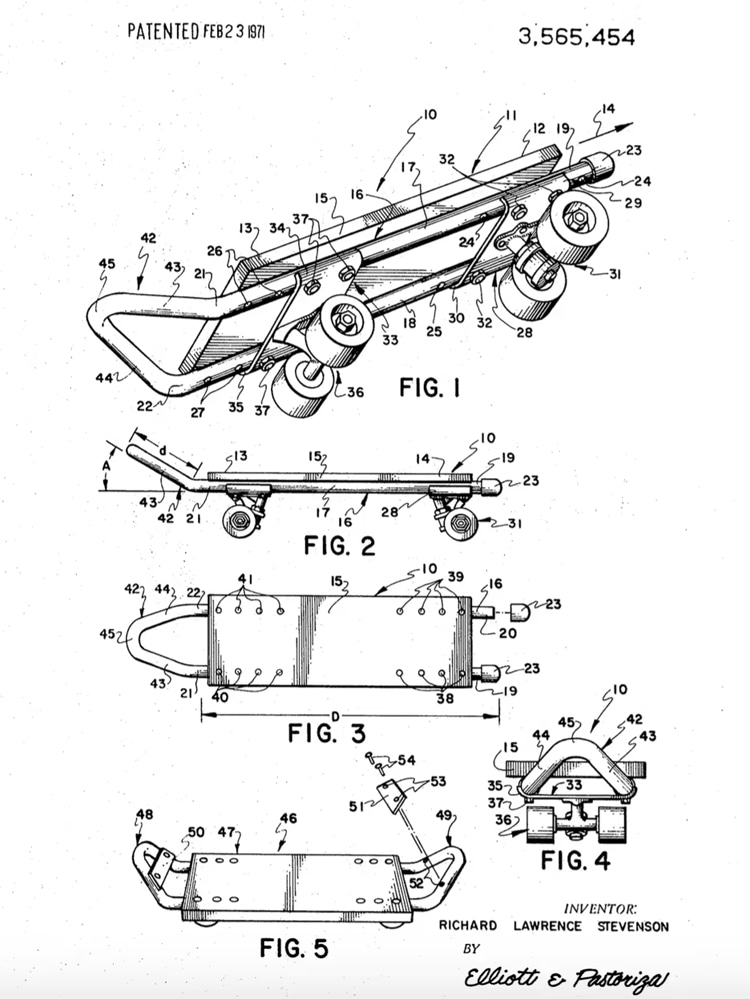 Kicktail: the controversial patent filled by Larry Stevenson in the late 1960s