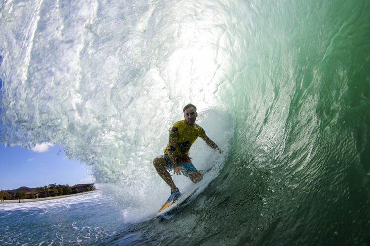 Rob Barber: a drop-knee barrel somewhere in Nicaragua | Photo: Barber Archive