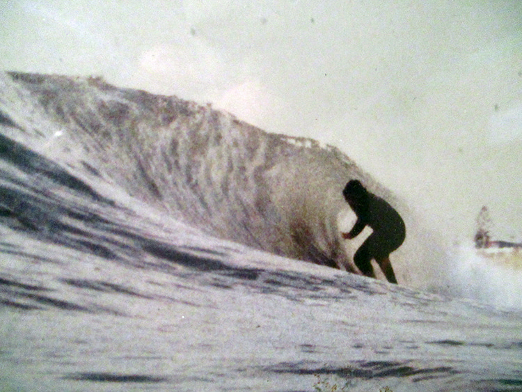 Roger Raffee: surfing Sunset Cliffs, an area of Point Loma in San Diego in the early 1970s | Photo: Raffee Archive