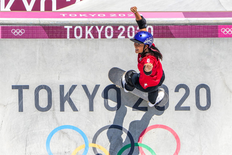 Sakura Yosozumi: the first-ever women's park skateboarding Olympic gold medalist | Photo: Shutterstock