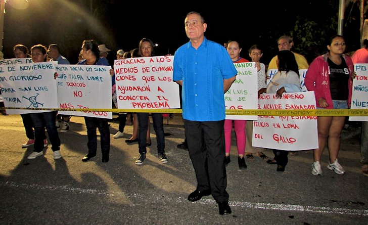 Mayor Salvador Menendez: protecting the people of San Luis Talpa