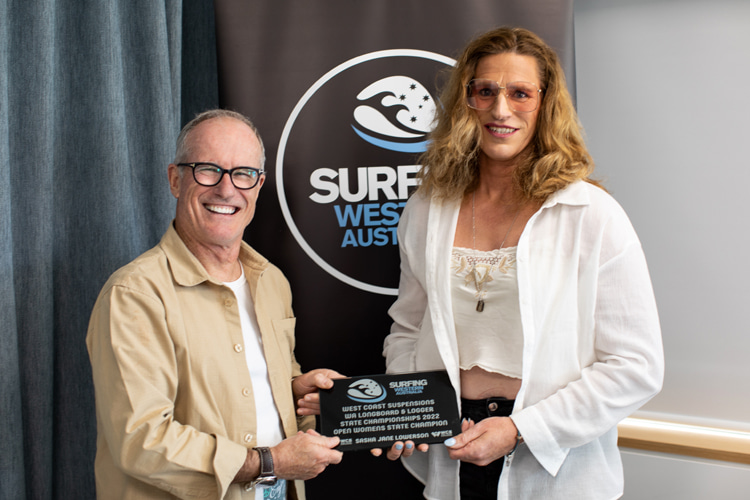 Sasha Lowerson: the winner of the 2022 Surfing WA Longboard and Logger Open Women State Championships | Photo: Surfing WA