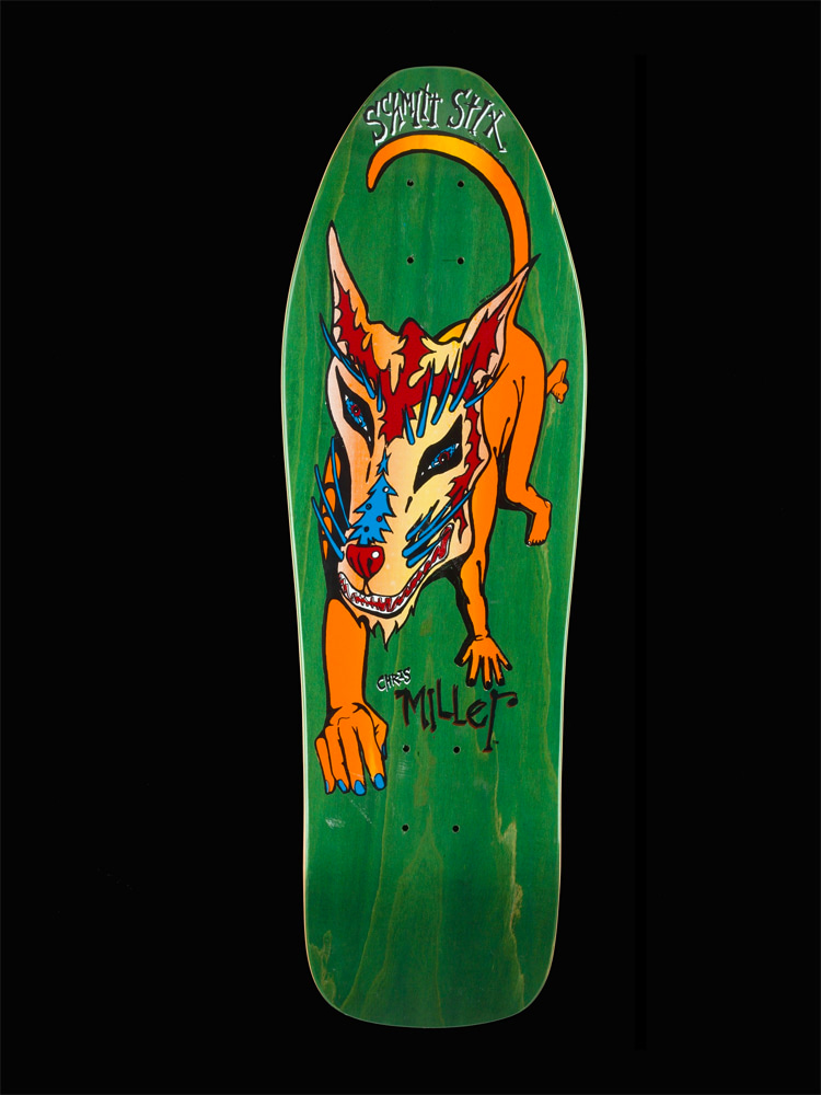 Schmitt Stix Chris Miller Model: the 1980s skateboard deck famous for being the first with an upturned nose that was long