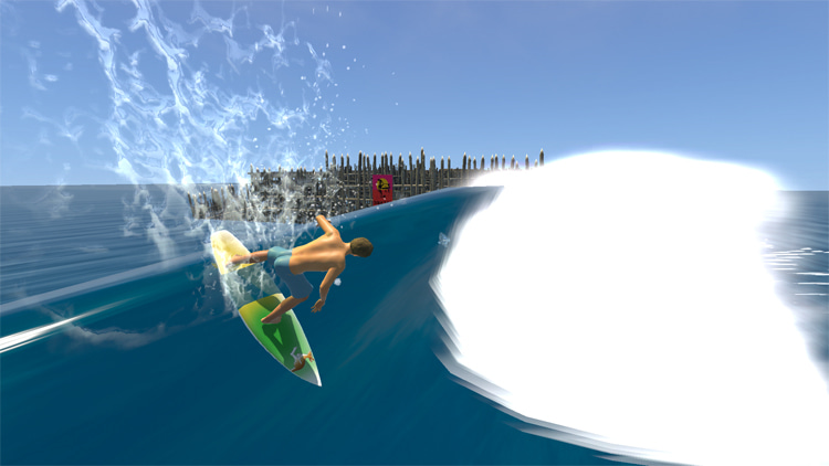 Search for Surf: the surfing video game allows you to do turns, airs, and get barreled