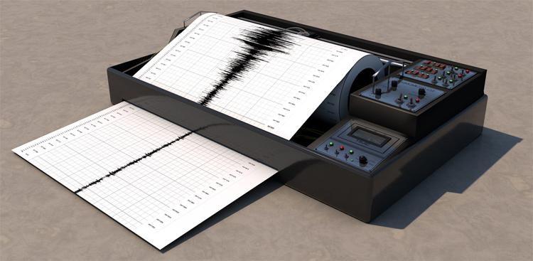 Seismograph: the instrument used to detect, measure and record earthquakes and seismic waves | Photo: Turbosquid