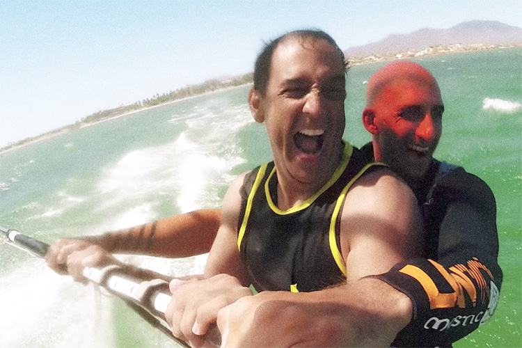 Guillermo Sfiligoy and Diony Guadagnino: windsurfing partners for life