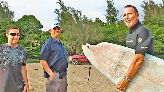 Shark attack: lucky surfer, unlucky surfboard