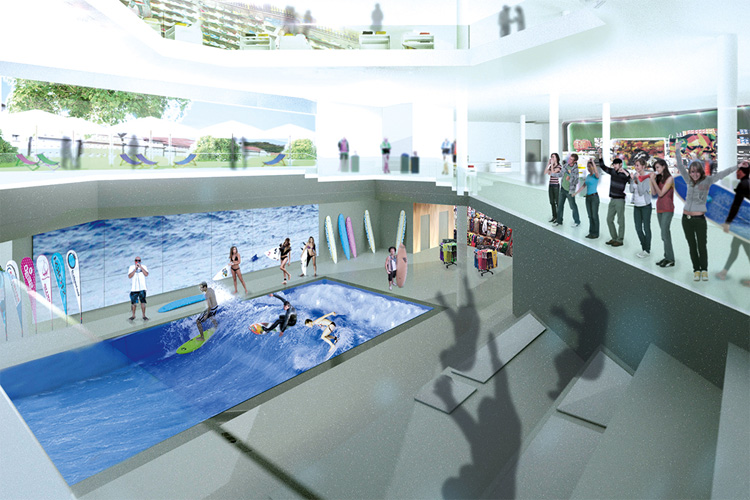 L&T: a German shopping mall equipped with the Citiwave pool | Photo: 