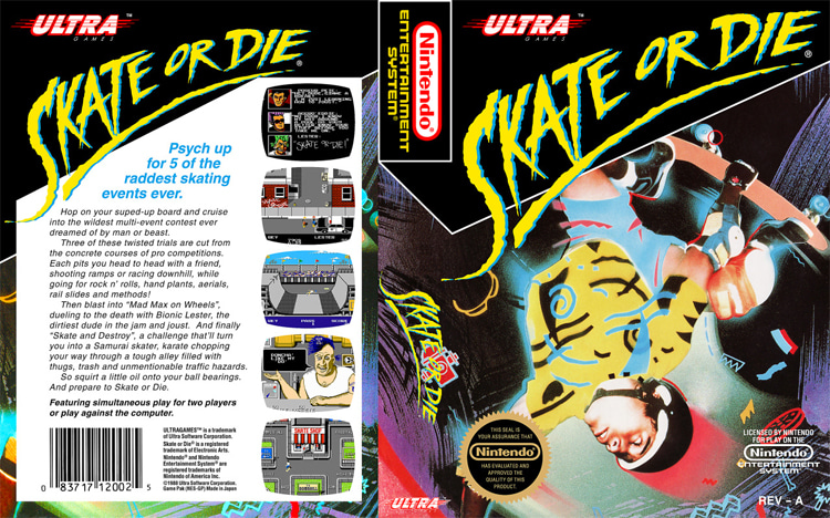 Skate or Die: the 1988 Nintendo Entertainment System game