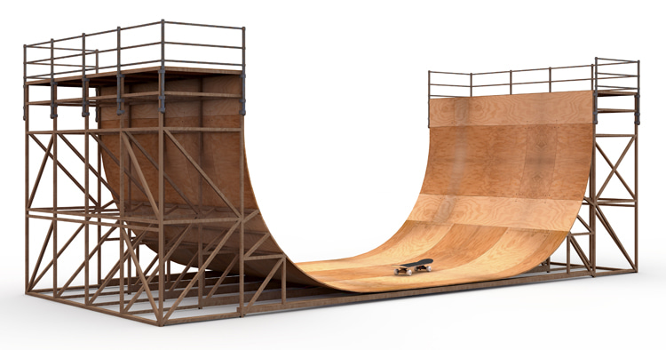 Skateboard Obstacles | The Half-Pipe | Photo: Shutterstock