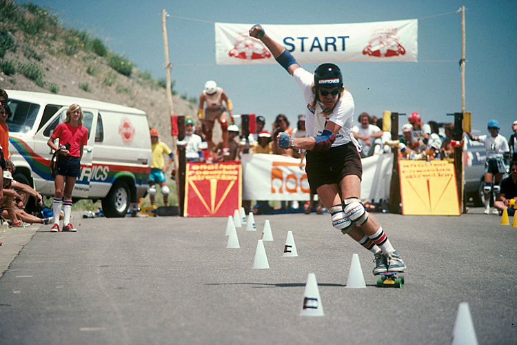 Randy Smith, 1978: skateboard racing at Mom's Hill | Photo: Tom Maronney
