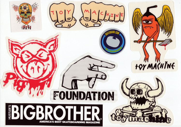 Skateboard stickers: a very cheap and efficient marketing tool for skate companies | Photo: Creative Commons