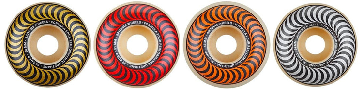 Wheels: a complete skateboard features four urethane wheels attached to the trucks